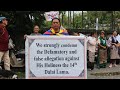 Tibetan people living in tezu take mass protest against illinformed and fake news on dalai lama