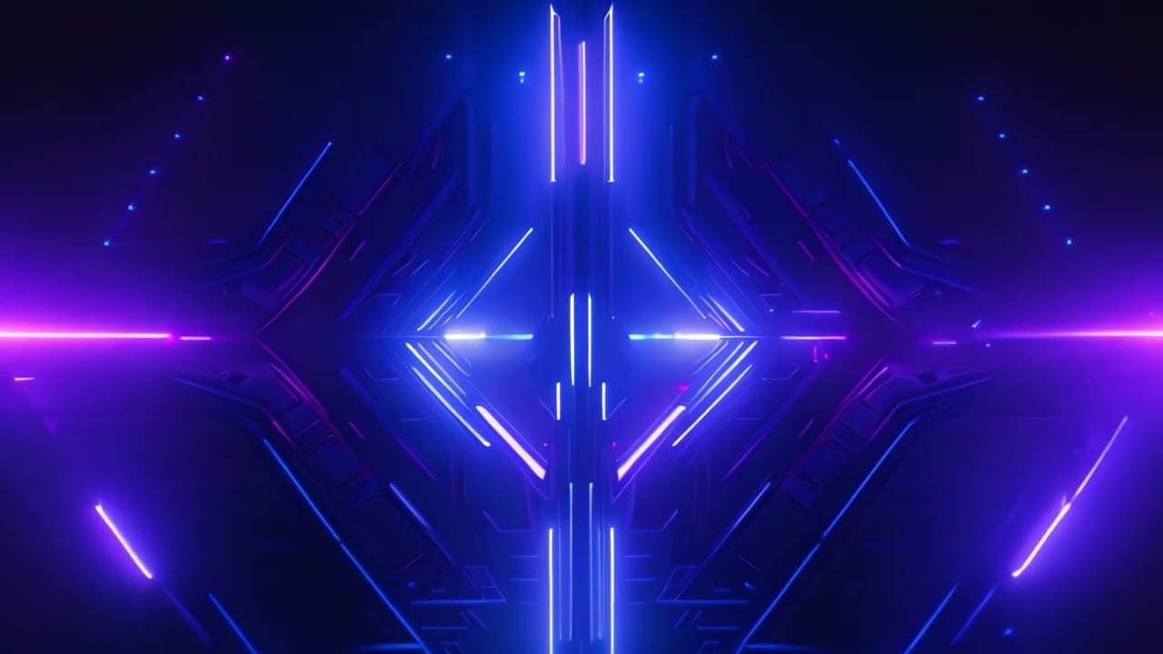 Futuristic abstract background with glowing geometric shapes. 3d rendering,