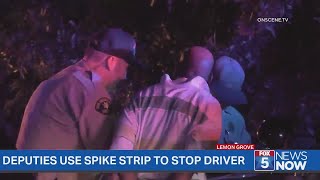 Deputies Use Spike Strip To Stop Driver