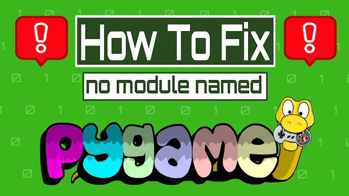 How to Fix - no module named pygame error in Python