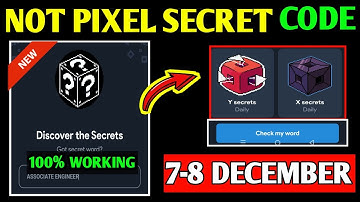 Not Pixel Code 7 DEC | Not Pixel Secret Word Today | Not Pixel Secret Code | Not Pixel New Update