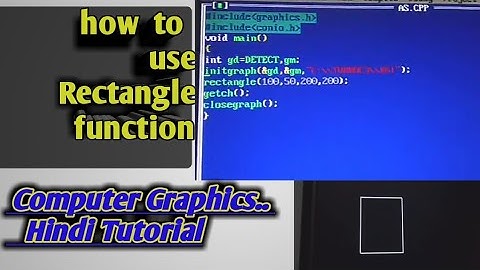 #10Rectangle function in computer graphics|How to draw Rectangle in c graphics|