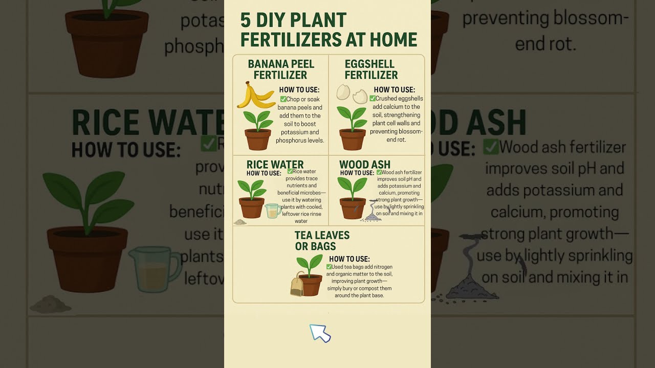 5 DIY Plant Fertilizer At Home Plants Garden Gardening Plantcare Fertilizertips