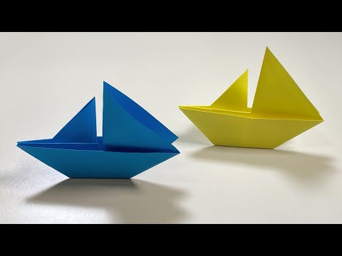 اوریگامی قایق بادبانی روش درست کردن قایق کاغذی 
