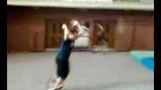 Gibbo front flip on powerizers!