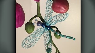 how to make a bead and wire dragonfly