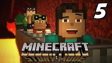 Minecraft: Story Mode "NETHER RAIL RIDE!" Episode 1 Walkthrough (Part 5)