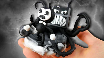 Making Bendy in Nightmare Run in POLYMER CLAY!