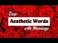 Deep Aesthetic Words And Their Meanings