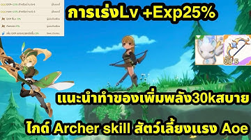 Go go muffin ไกด์Archer Skill สัตว์เลี้ยง การเร่งExp Lvไว แนะนำการทำของพลัง30k ครับ