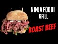 Ninja Foodi Grill - ROAST BEEF-Sandwich- Horseradish Sauce, Arugula and spinach on a Ciabatta Roll!