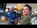 He got in trouble by TSA airport security! | Brock and Boston