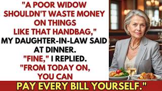 My Daughter-in-Law Shamed Me for My Spending—So I Stopped Paying Her Bills