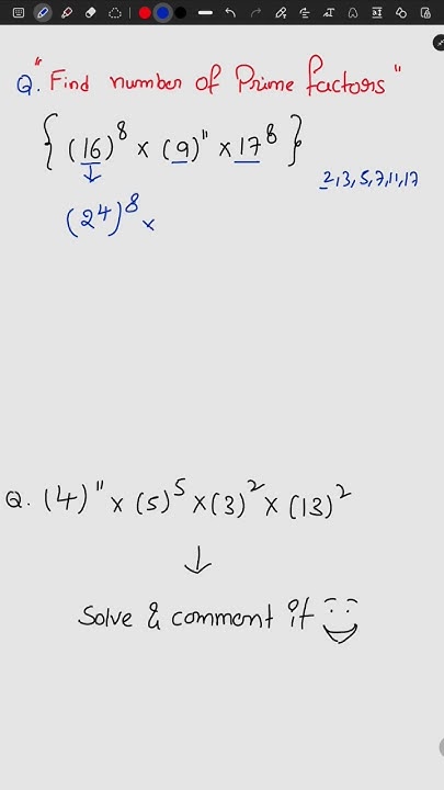 find number of prime factors??trick - YouTube