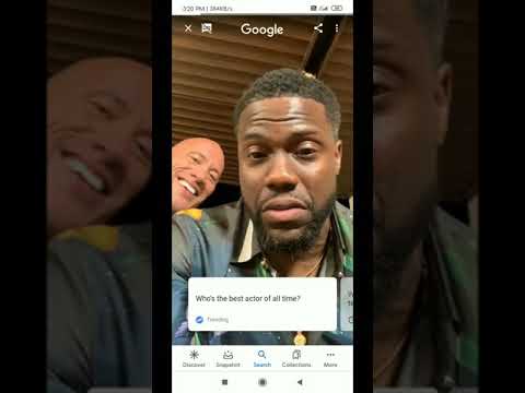 Kevin Hart funny Answer to Google abaut Best Actor of all time