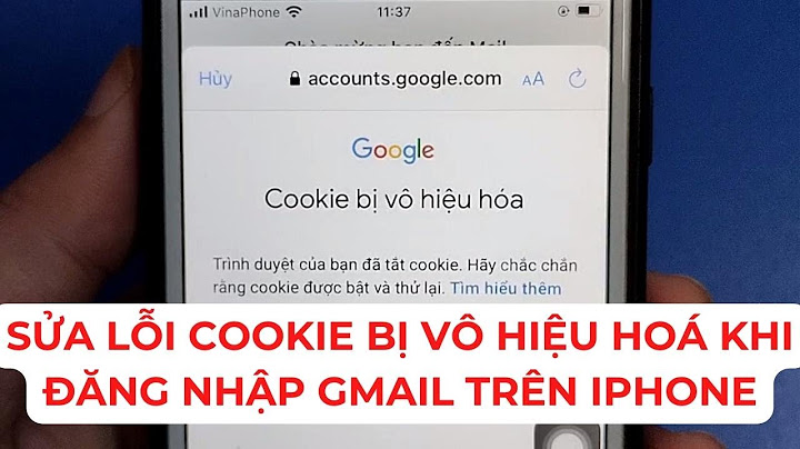 Báo lỗi google cookie bị vô hiệu hóa