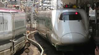 JR東日本E2系(J66編成・200系カラー) 回送列車 東京駅発車シーン