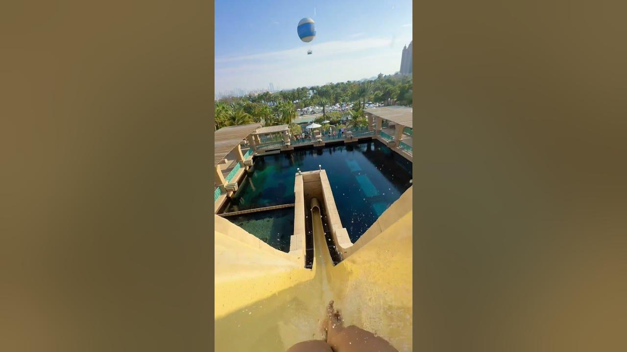 Tried the Scariest Water Slide in the WORLD! #dubai #shorts #waterpark #adrenaline