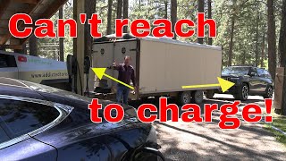 Charge your EV even when the charger is blocked! Use a J1772, Type 2 or Tesla charger extension cord
