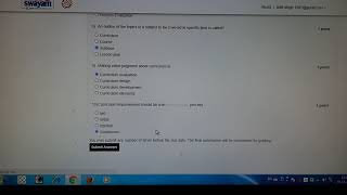 NITTT MODULE-1 KNOWLEDGE QUIZ-8