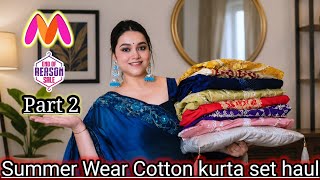 Myntra Summer Sale cotton &amp; Silk Kurta Set Haul | Best Budget Finds