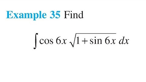 Class 12 Math Chapter 7 Example 35 find integral cos6x√(1+sin6x) dx |ex 35 integral cos6x√(1+sin6x)