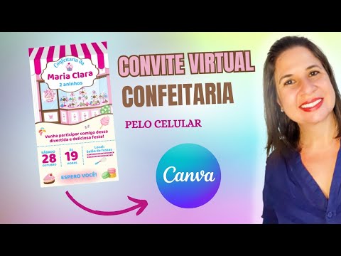 COMO FAZER UM CONVITE VIRTUAL DA BARBIE PELO CELULAR (convite simples) /  Tutorial Canva 