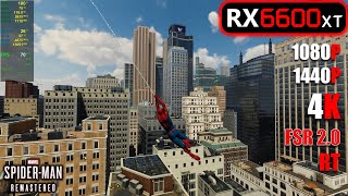 RX 6600 XT | Marvel’s Spider-Man Remastered - 1080p, 1440p, 4K, FSR 2.0, RayTracing