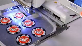 Video 2 of 2: patches are very popular, and you can mass-produce them
easily with just your happy embroidery machine using this technique!
in second vid...