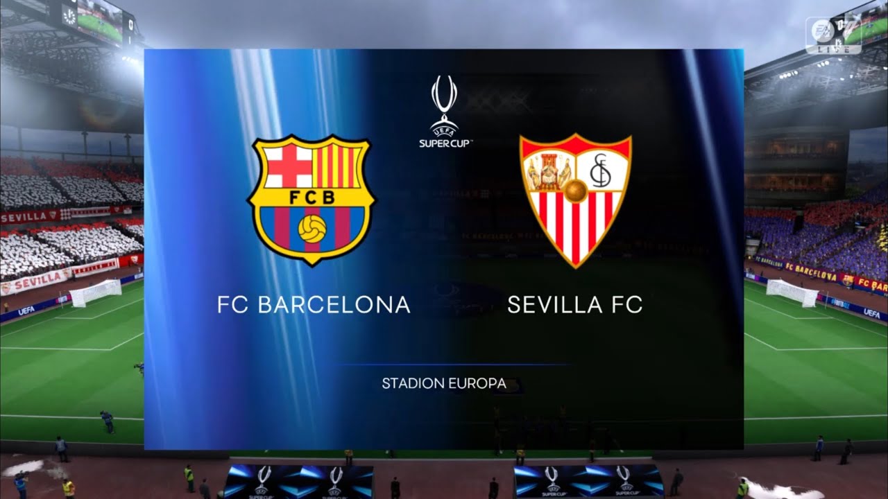 EA FC 25 | Barcelona VS Sevilla - UEFA Super Cup | Gameplay PS4 - YouTube