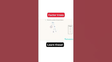 Factor trees & Prime factors | GCSE Maths #shorts