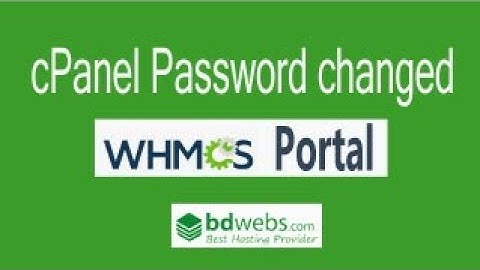 cpanel password changed with whmcs portal