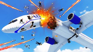 Realistic Plane Crashes with Ragdolls | Teardown