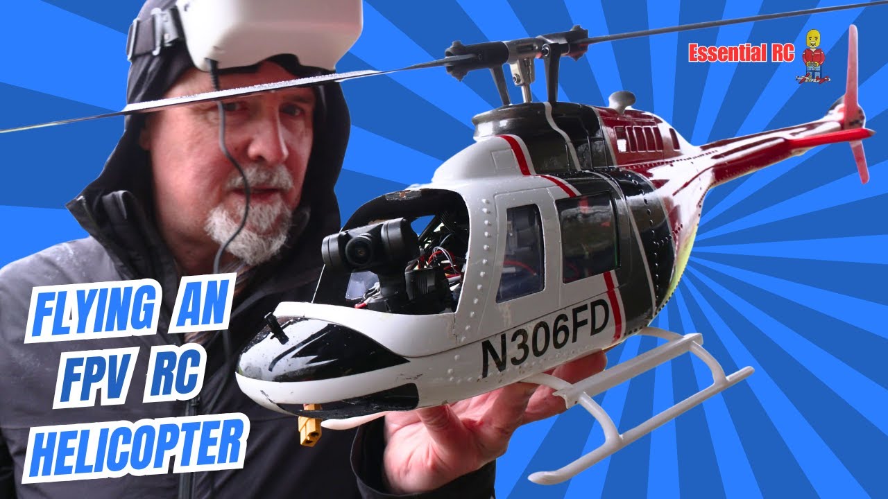 FLYING A SCALE RC HELICOPTER FROM THE COCKPIT ! Walksnail head tracked FPV in FlyWing Bell 206 Heli