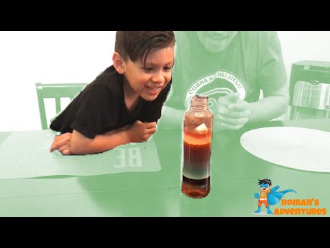 DENSITY TOWER Easy kids science experiment:: 7 layers!