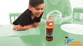 DENSITY TOWER Easy kids science experiment:: 7 layers!