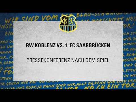 RW Koblenz - 1. FC Saarbrücken - Pressekonferenz nach dem Spiel (6. Spieltag) 19/20