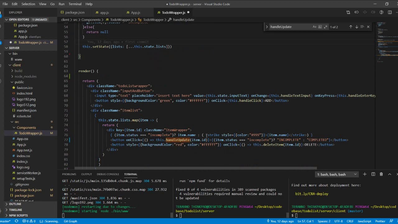 TODO LIST REACT WEB APP PART 2 - YouTube
