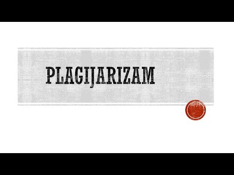 Video: Što Je Plagijarizam