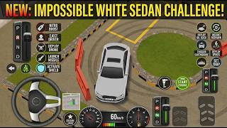 NEW! Ultra-Hard White Sedan Parking 🅿️ Clean Reverse Challenge (Driving Simulator 2026)