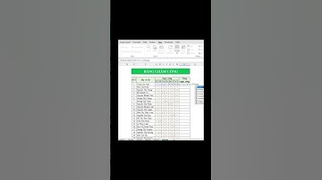 Tạo chấm công bằng hàm  Countif trong excel