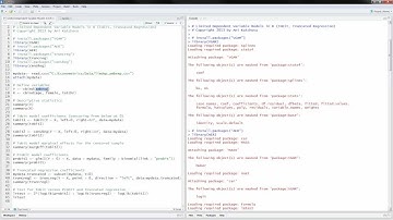 Limited Dependent Variable Models in R