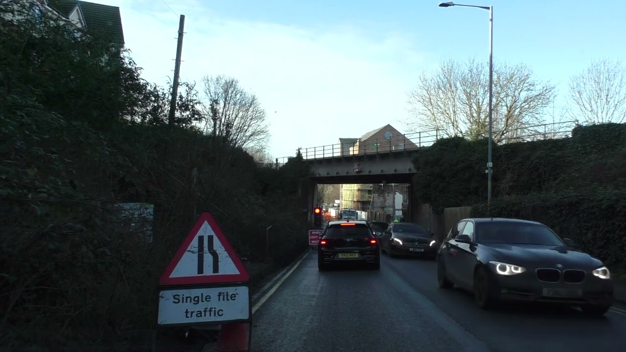 Driving On New Road, St Johns & Bromyard Road, Worcester, Worcestershire, England 20th January 2022