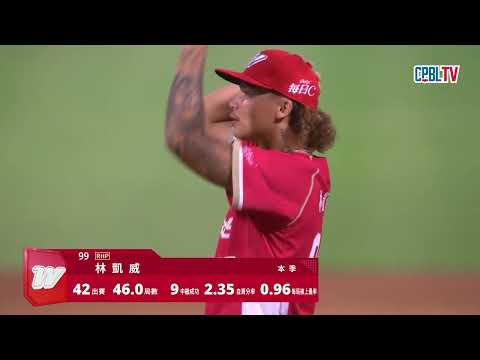 09/26 味全 VS 富邦 七局下，得點圈有人情況，林凱威登板兩顆球就化解危機！
