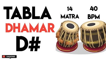 Dhamar Taal Tabla Loop D# Scale | 40 Bpm | 14 Matra|#muzzico