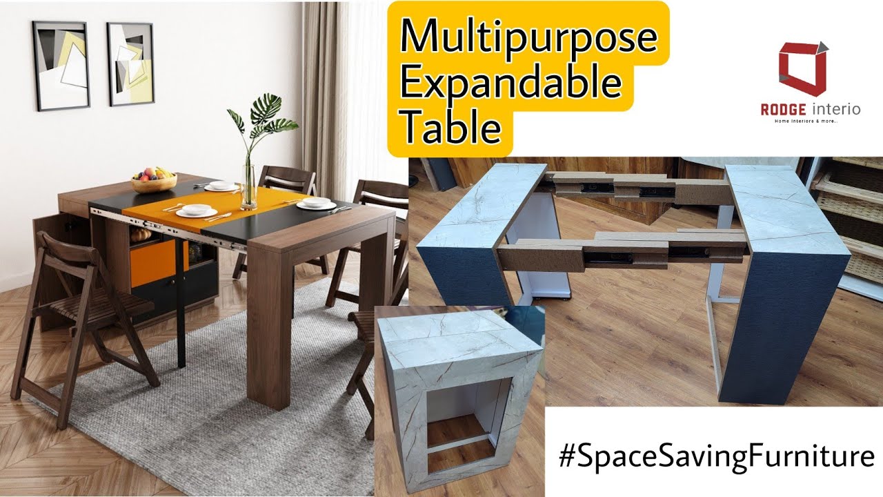 Expandable Multipurpose Dinning Table | Study Table | Demo | Rodge ...