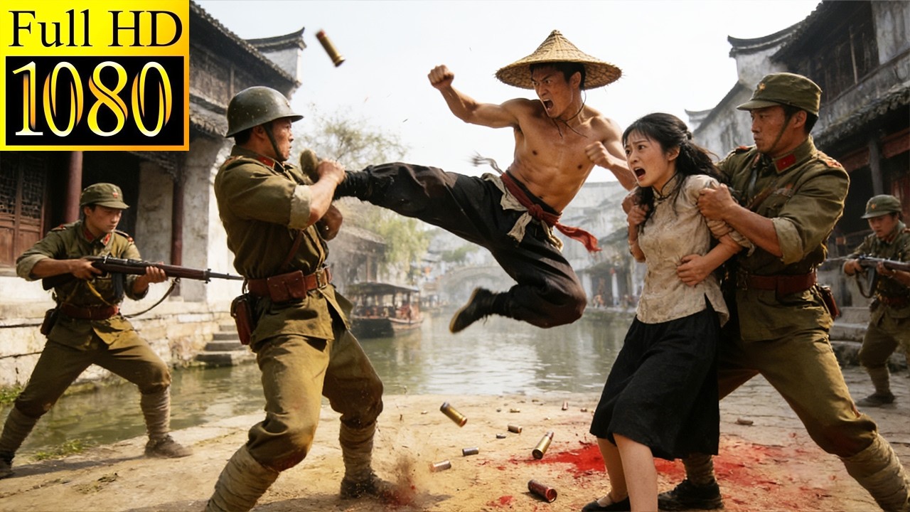 Японские солдаты пристают к девушке, юный мастер одним ударом валит врага!