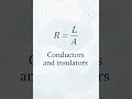 Conductors And Insulators Explained! 🔬 #Shorts