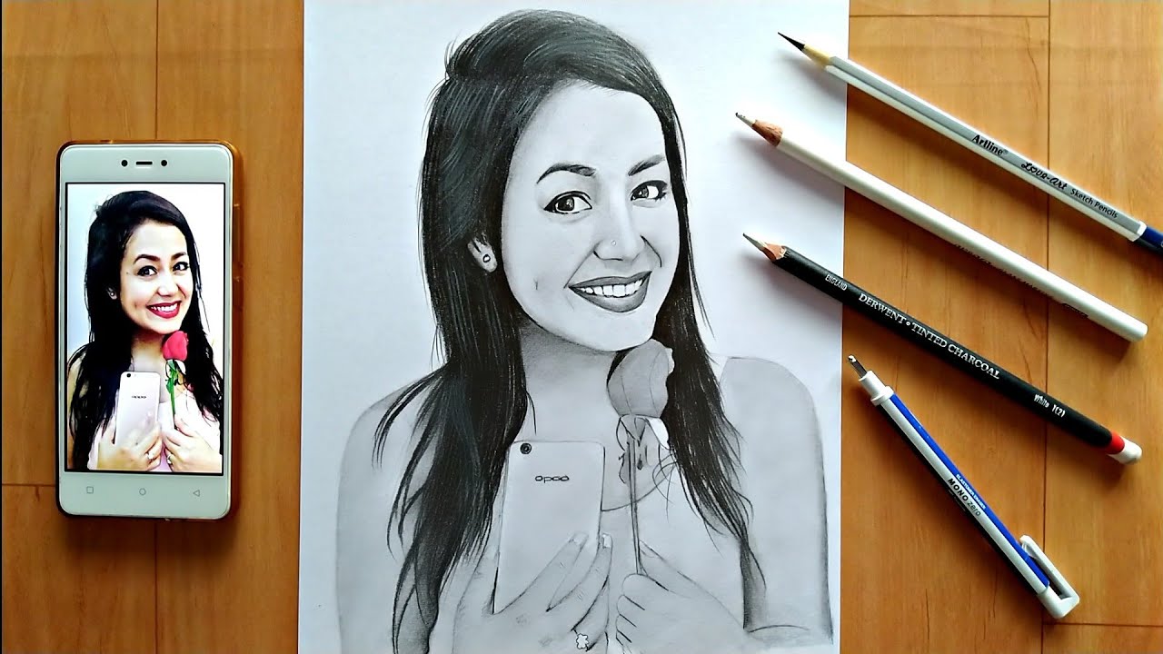 Drawing Neha kakkar - YouTube