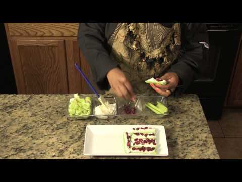 Stuffed Celery Sticks With Cream Cheese & Raisins : Cream Cheese Snacks